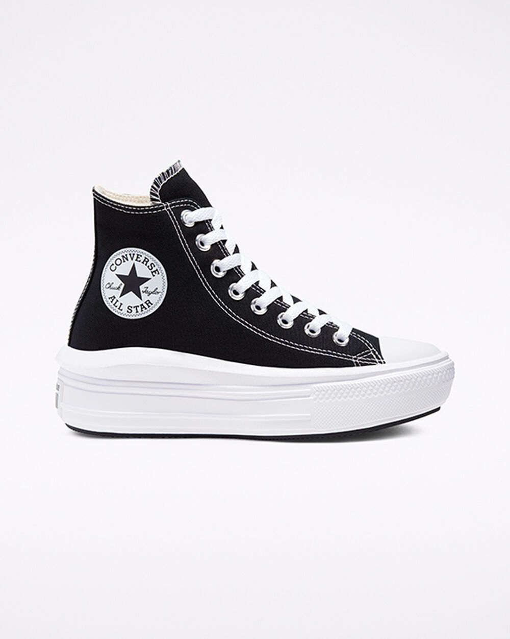 Adidași Dama Converse Chuck Taylor All Star Move Negrii Bej Albi | Romania-53410