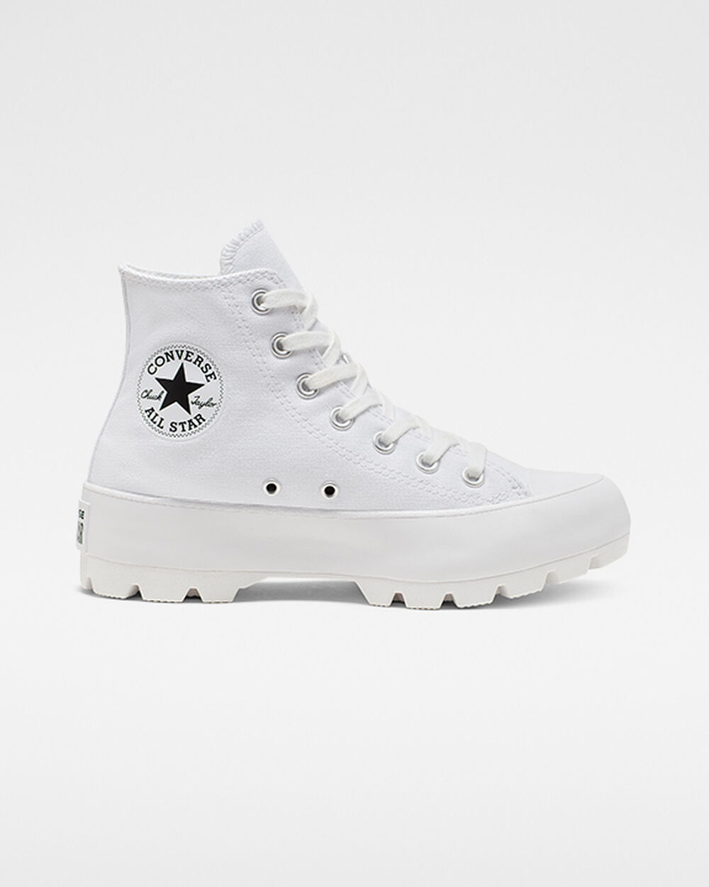 Ghete Iarna Dama Converse Chuck Taylor All Star Lugged Albi Negrii Albi | Romania-63471