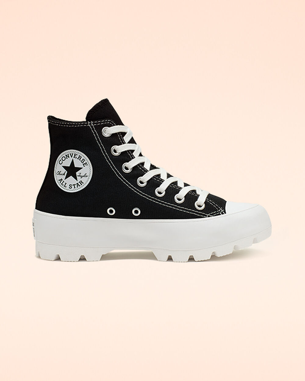 Ghete Iarna Dama Converse Chuck Taylor All Star Lugged Negrii Albi Negrii | Romania-76598